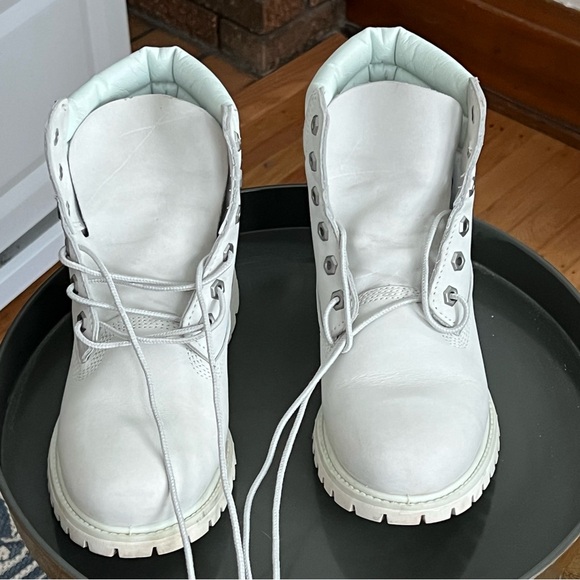 Timberland Women's White Lace Up Boots - Picture 3 of 11